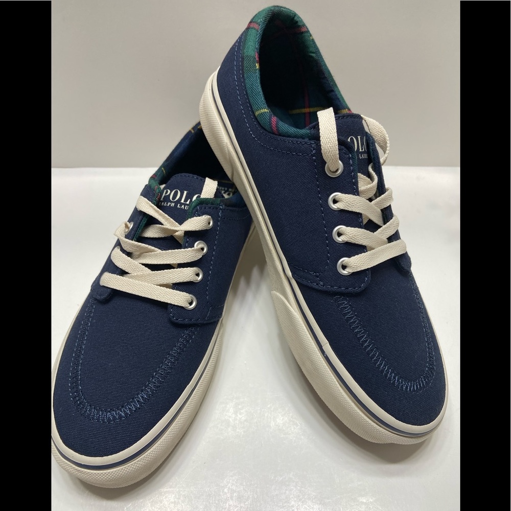 NEW Polo Ralph Lauren Faxon X Men's Lace Up Canvas Sneaker Shoes Navy 7-13 - Picture 9 of 9